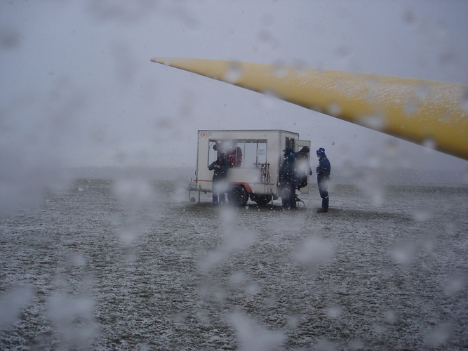 Launch point in the snow