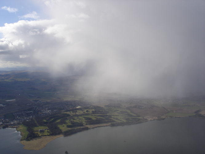 Snow shower over Kinross