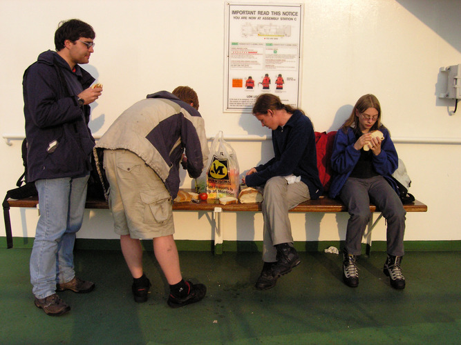 Picnic on a ferry