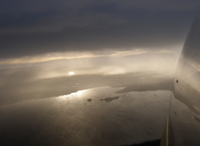 Flying through a massive shower in the K13