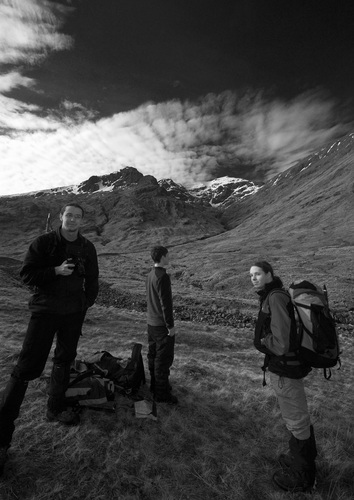 Walking up the Lairig Eilde path