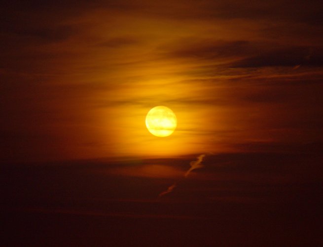 Moon and clouds