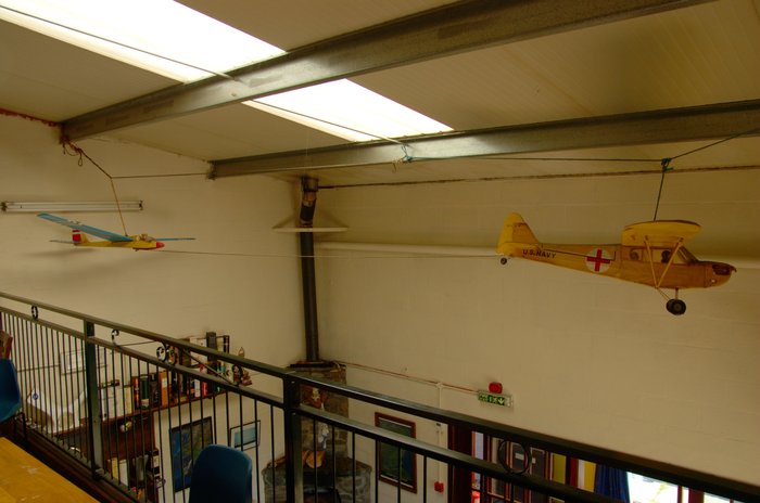 Model aerotow in Feshie clubhouse