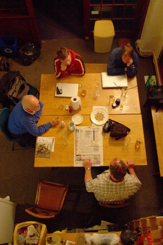 A quiet night in the Feshie clubhouse