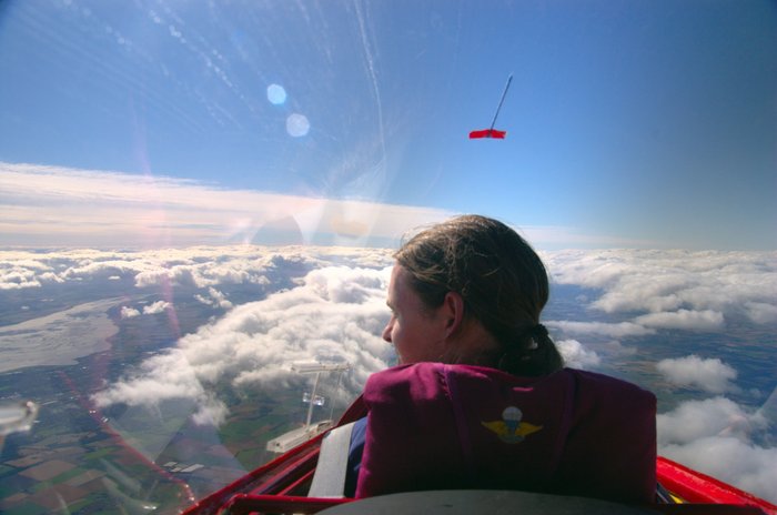 Gareth in the K13 at 10,000ft