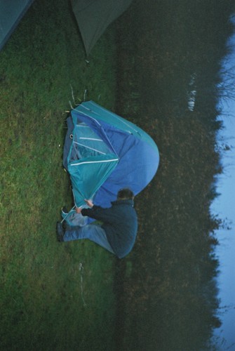 Tent pitching in the dark