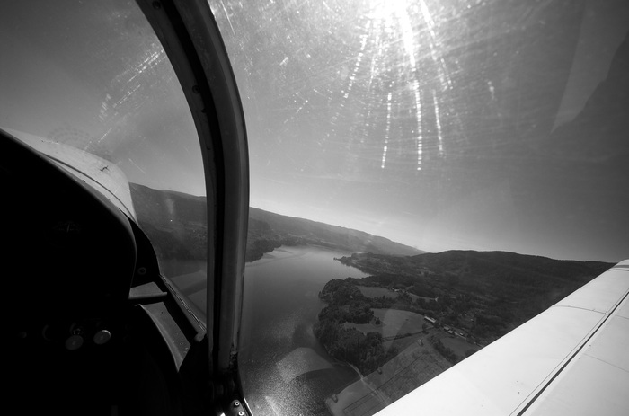 The lake from the tow plane