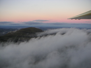 West Lomond surrounded by cloud