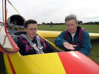 Kate demonstrates flight