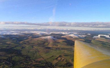 Snow on hills