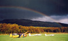 Launch queue under a rainbow