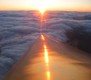 Sunset above the clouds