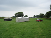 The Pig trailer in a field