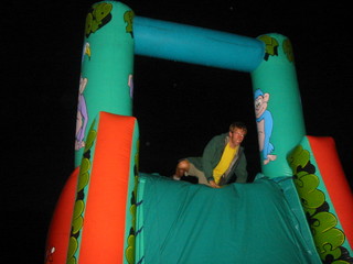 Andy on a bouncy castle