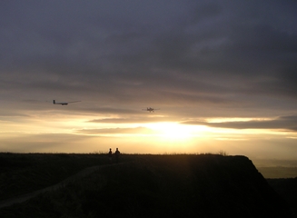 Sunset launch from Sutton Bank