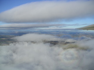 Between cloud layers over Bishop