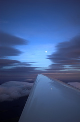 Moonlight above the clouds