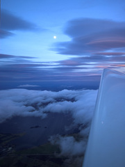 Moonlight above the clouds