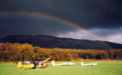 Launch queue under a rainbow